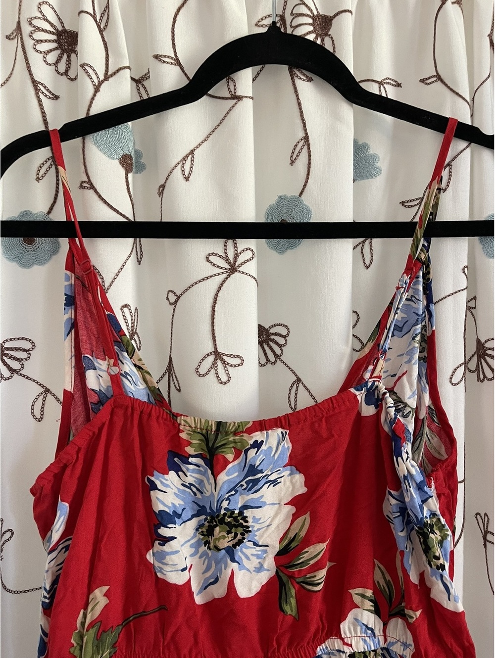 New With Tags! | Xhilaration | L | Red Floral Wrap Romper - Picture 8 of 9